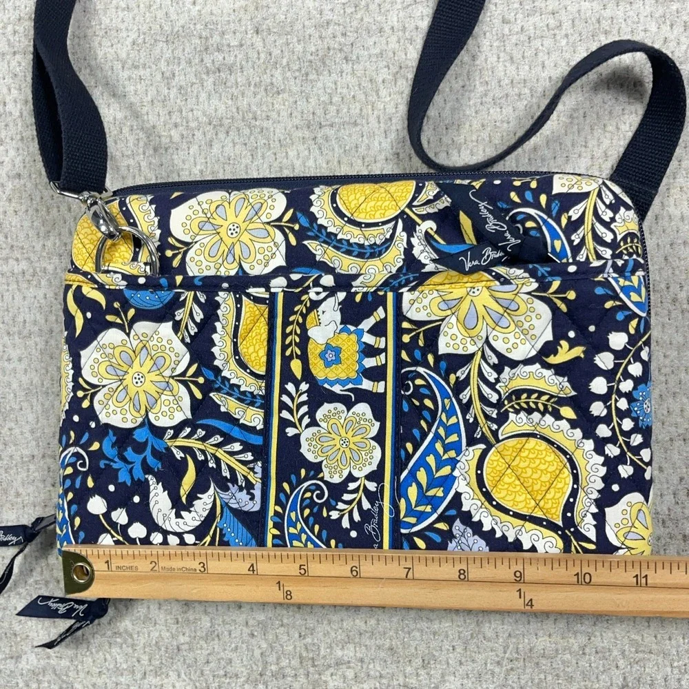 Vera‎ Bradley Ellie Blue Hard Shell Case Kindle iPad Tablet Crossbody w/ Strap